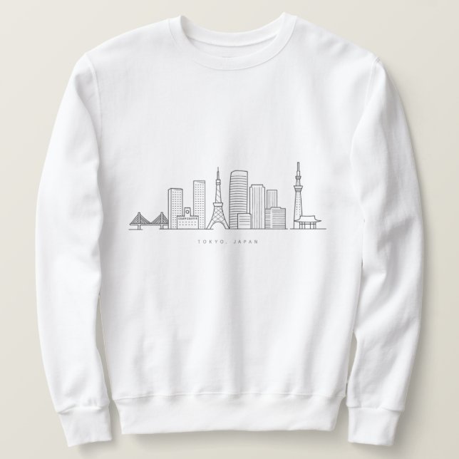 Sudadera Minimalist Tokyo Skyline Illustration (Anverso del diseño)