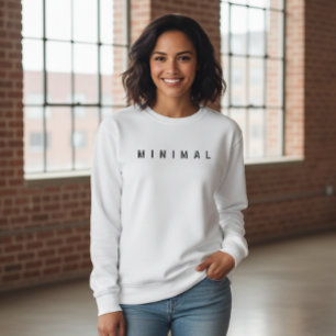 Sudadera Minimalist White Sweatshirt - Simple Text Design