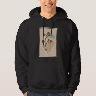 Sudadera Minimalista Estética Botánica Abstracta de la Natu