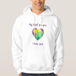 Sudadera Minimalista me encanta tu corazón arcoiris Valentí
