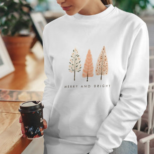Sudadera Minimalista moderno merry y un brillante árbol de 