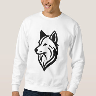 Sudadera Minimalista Wolf Face Silhouette