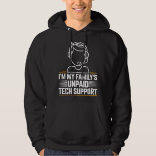 Sudadera Mínimo Apoyo Tecnológico No Pagado Para Mis Famili