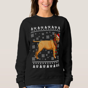 Sudadera Mínimo Bull Terrier Dog Santa Hat Xmas Ugly Chr