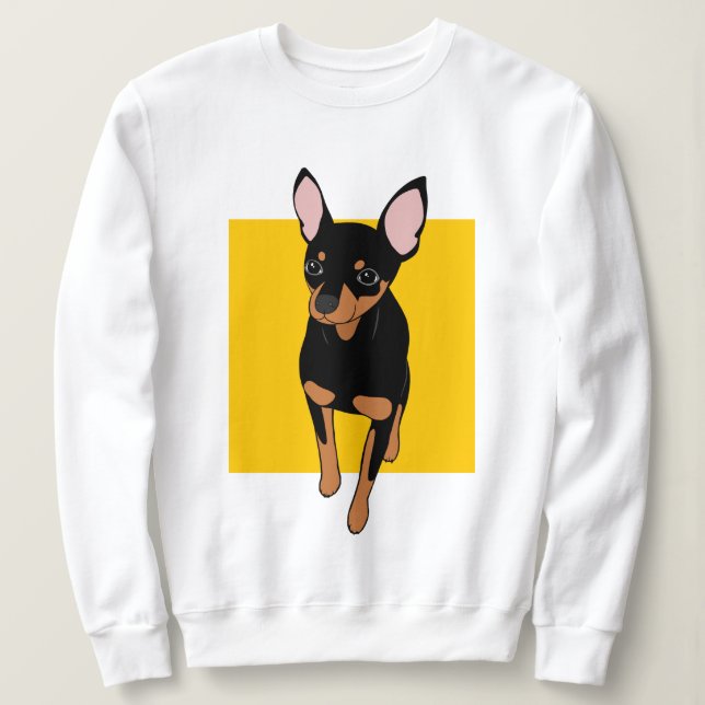 Sudadera Ministra Pinscher Min Pin POPART Sweatshirt (Anverso del diseño)