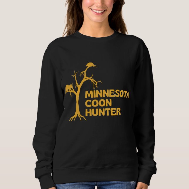 Sudadera Minnesota Coon Hunter - Caza divertida de mapaches (Anverso)