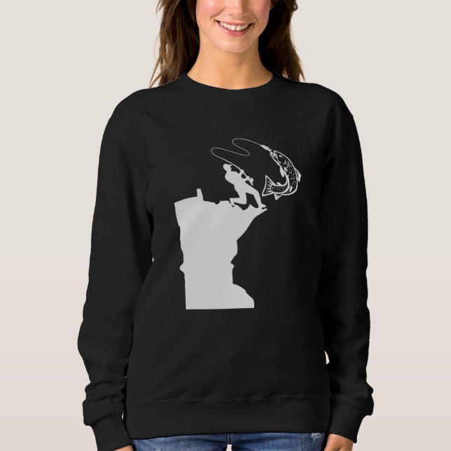Sudadera Minnesota Pescando A Los Hombres Les Encanta Pesca (Anverso)