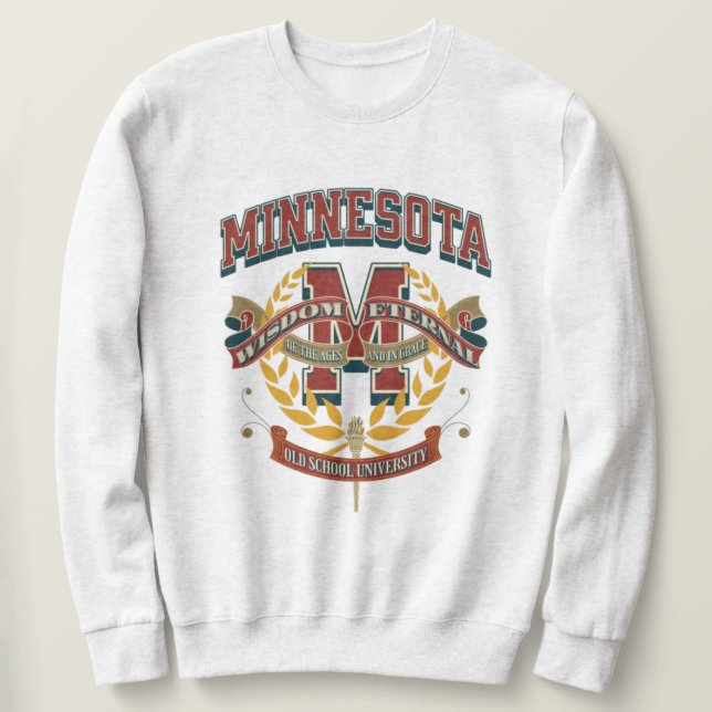 Sudadera Minnesota Varsity letter monogram M university (Anverso del diseño)
