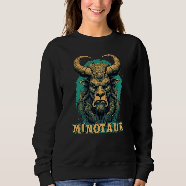 Sudadera Minotaur Retro Vintage Greek Mythology Graphic 1 (Anverso)