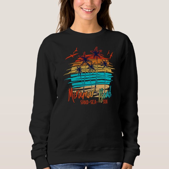Sudadera Miramar Beach Florida Palm Beach Surfboard Vacatio (Anverso)