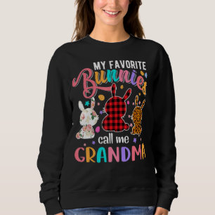 Sudadera Mis conejitos favoritos me llaman abuela Feliz Pas