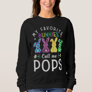 Sudadera Mis conejitos favoritos me llaman Pops Bunny Egg L