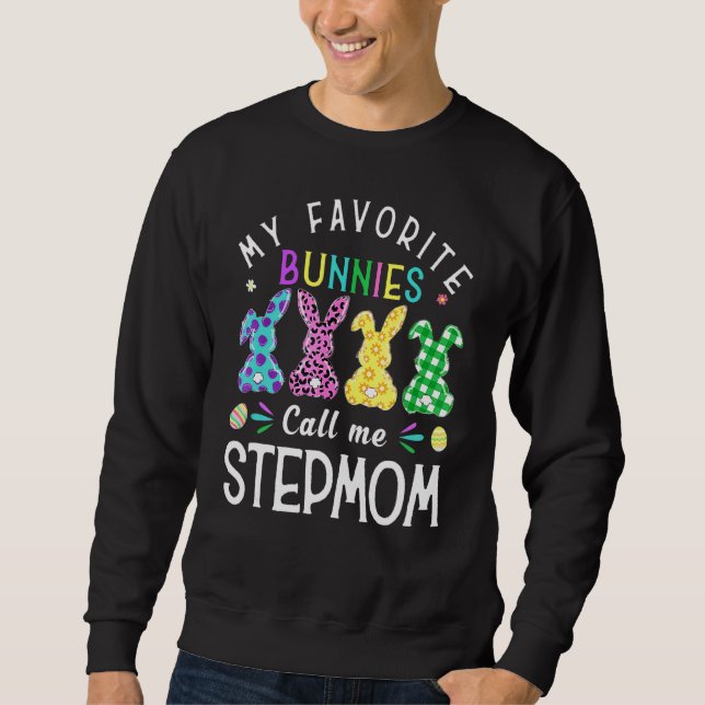 Sudadera Mis conejitos favoritos me llaman Stepmom Leop (Anverso)