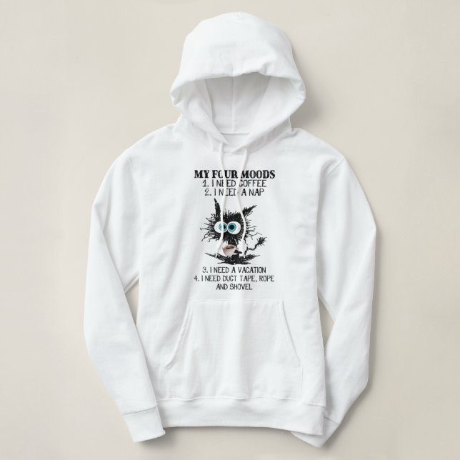 Sudadera Mis Cuatro Modos Que Necesito Café Necesito Un Caf (Diseño del anverso)