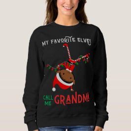 Sudadera Mis elfos favoritos me llaman abuela Nana Mimi Xma