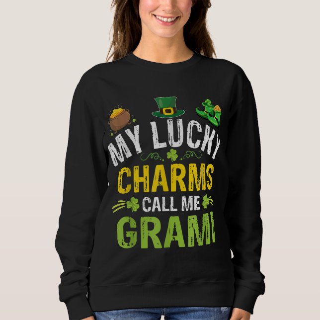 Sudadera Mis Encantamientos Lucky Me Llaman GRAMI St Patric (Anverso)