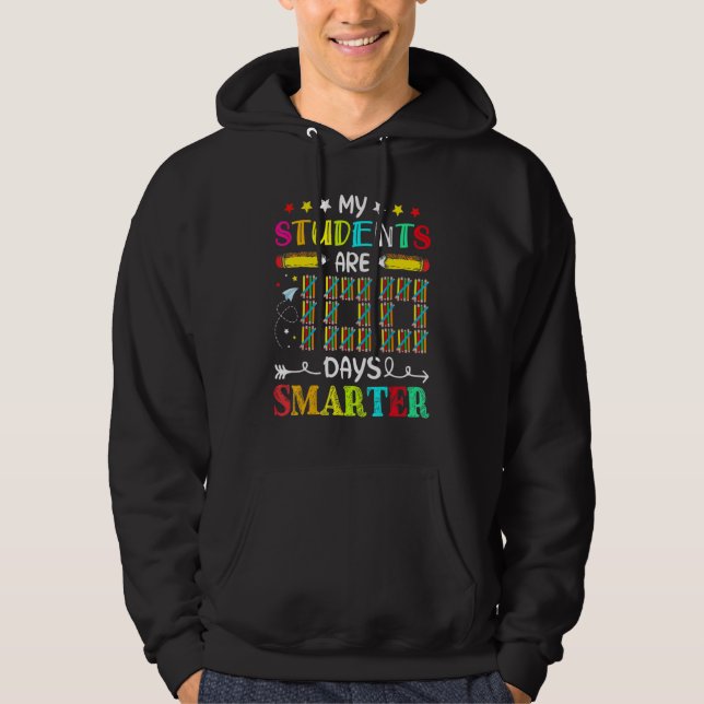 Sudadera Mis estudiantes son 100 días más inteligentes Feli (Anverso)