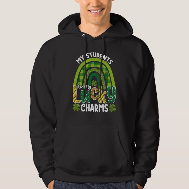 Sudadera Mis estudiantes son mis amuletos de la suerte el D (Anverso)