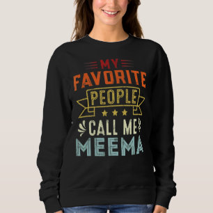 Sudadera Mis favoritas me llaman D de madre Meema Retro