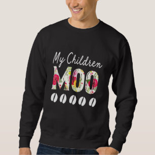 Sudadera Mis Hijos Moo Hermoso Vaca Vestida Para Mujeres Y