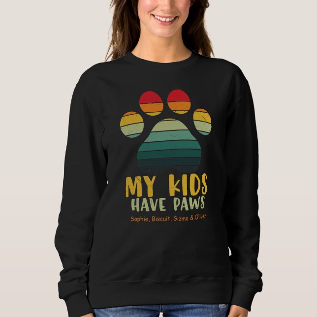 Sudadera Mis hijos tienen patas Personalizado  (Anverso)