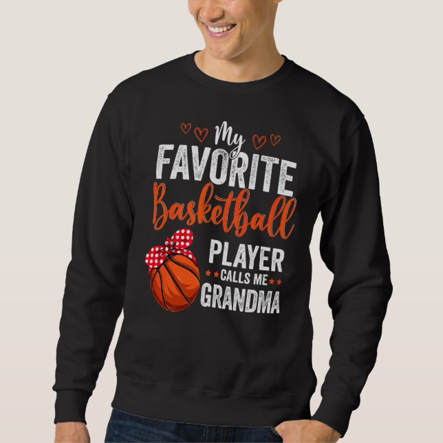 Sudadera Mis jugadores favoritos me llaman Abuela Basketbal (Anverso)
