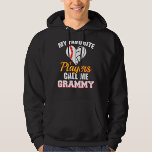 Sudadera Mis jugadores favoritos me llaman Grammy Béisbol V