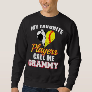 Sudadera Mis jugadores favoritos me llaman 'Grammy Soccer S
