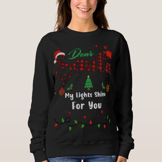 Sudadera Mis luces brillan para ti, querida Navidad Sa (Anverso)