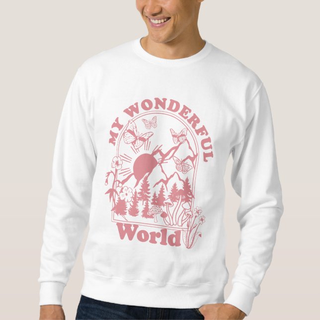 Sudadera Mis maravillosas flores retro del mundo (Anverso)