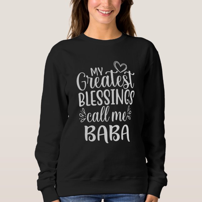 Sudadera Mis mayores bendiciones me llaman Baba Serbian Ukr (Anverso)