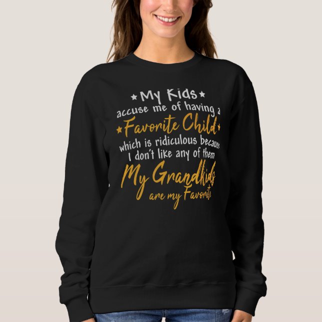 Sudadera Mis nietos son mi abuelo favorito (Anverso)