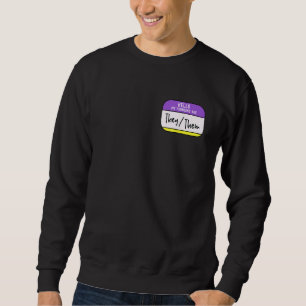 Sudadera Mis Pronunciantes Son Ellos Género Orgullo No Bina