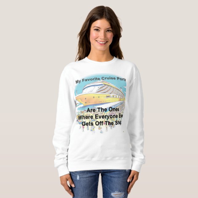 Sudadera Mis Puertos de Crucero Favoritos (Anverso completo)