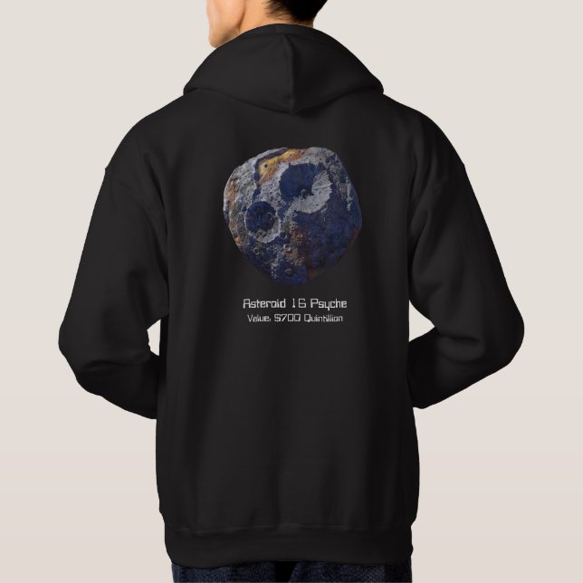 Sudadera Misión de Escultismo al Asteroide 16 Psique (Reverso)