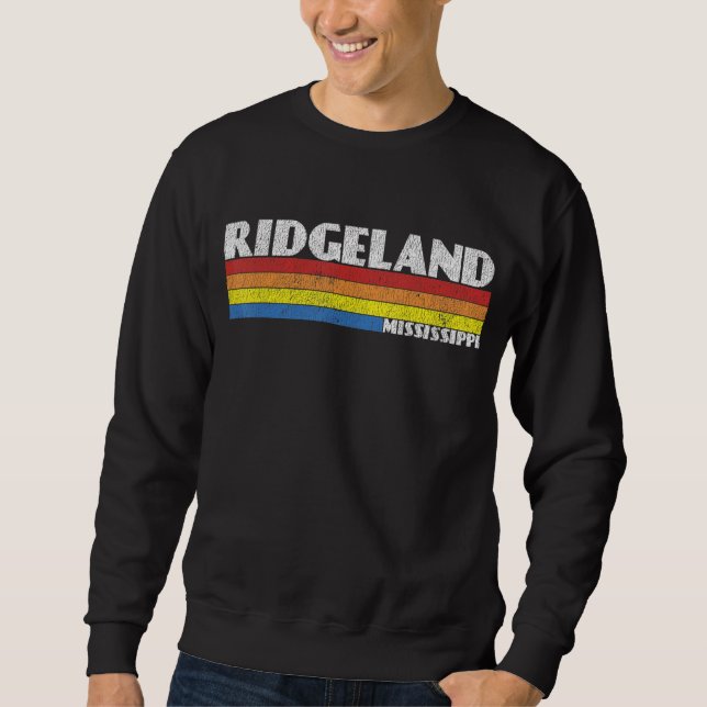Sudadera Misisisipi Retro 80 MS Souvenir Ridgeland (Anverso)