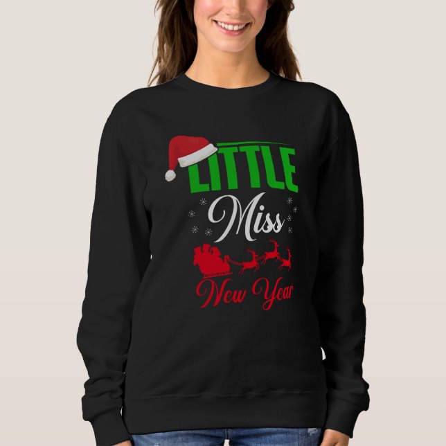 Sudadera Miss Año Nuevo Verde Rojo Mujeres Negras y Blancas (Anverso)
