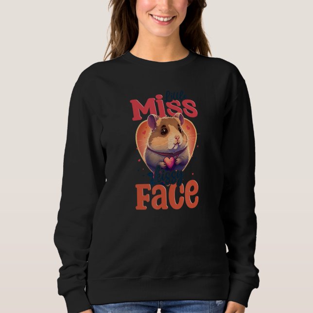 Sudadera Miss Kiss Face Design Hamster Valentines Day (Anverso)