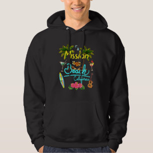 Sudadera Mission Beach California Summer Palm Surf Sun Set