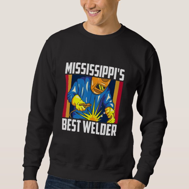 Sudadera Mississippi's Best Welder Ironworker Ironsmith Wel (Anverso)