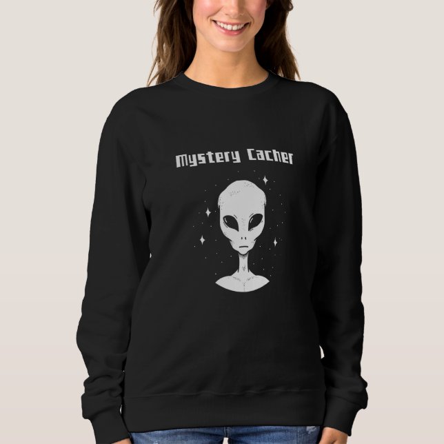 Sudadera Misterio Cacher Rompecabezas de Geocache Resolver  (Anverso)