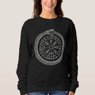 Sudadera Místico Ouroboros Símbolo vikingo antiguo Vegvisi
