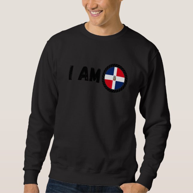 Sudadera Mitad Americano Mitad Dominicano USA & República D (Anverso)