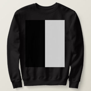 Sudadera mitad blanca mitad negra, mitad negra mitad blanca