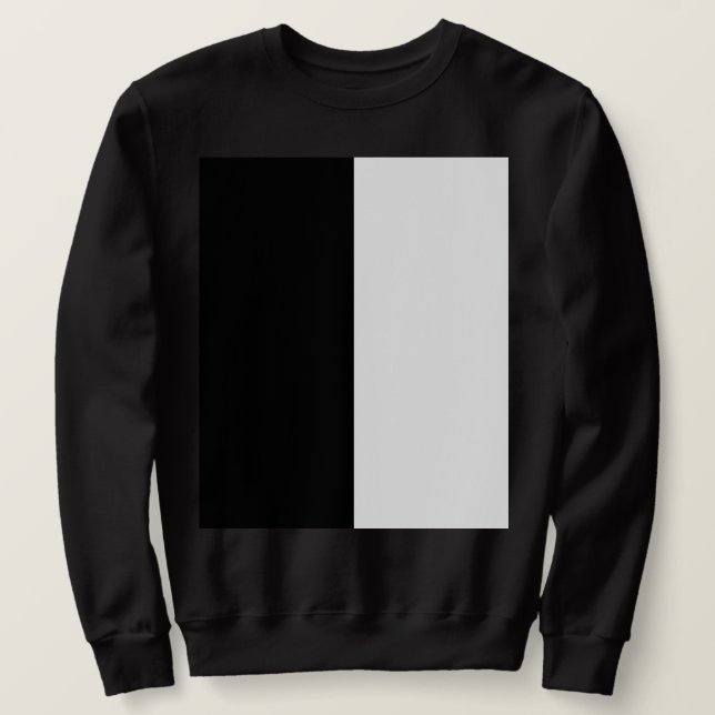 Sudadera mitad blanca mitad negra, mitad negra mitad blanca (Anverso del diseño)