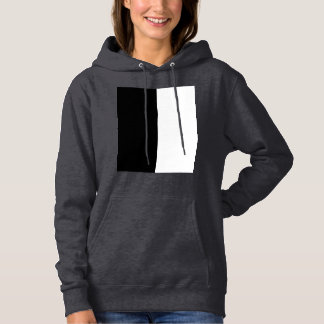 Sudadera mitad blanca mitad negra, mitad negra mitad blanca