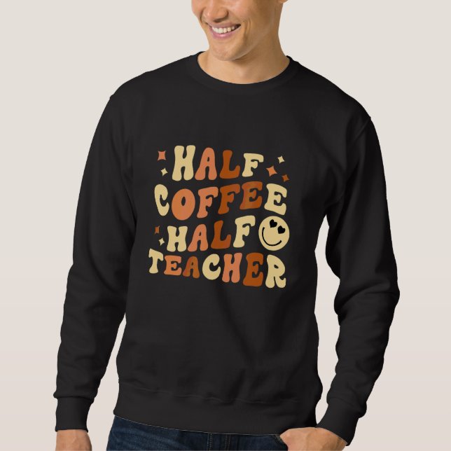 Sudadera Mitad Café Mitad Profesor  Profesor Inspirador Re (Anverso)
