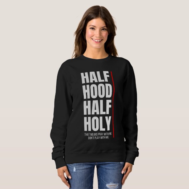 SUDADERA MITAD CAPUCHA MITAD SANTA (Anverso completo)