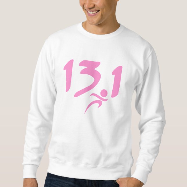 Sudadera Mitad-maratón 13,1 del rosa (Anverso)