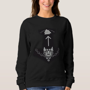 Sudadera Mitología Nórdica Vikingo Fenrir Lobo Odín Símbolo